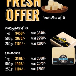 Paneer 500g bundle (3pcs -> 1.5kgs)