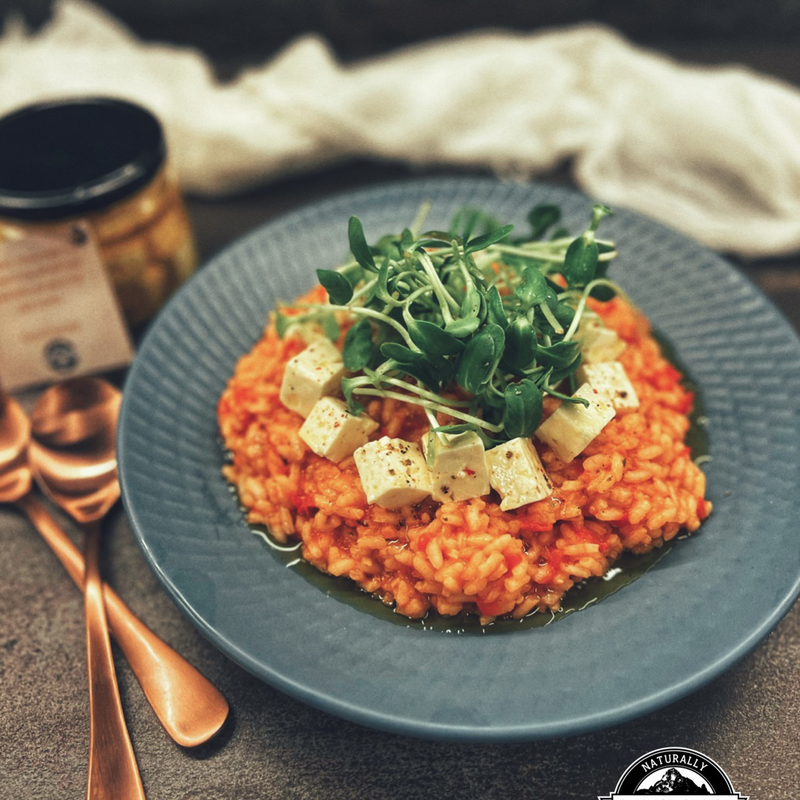 Marinated Feta risotto